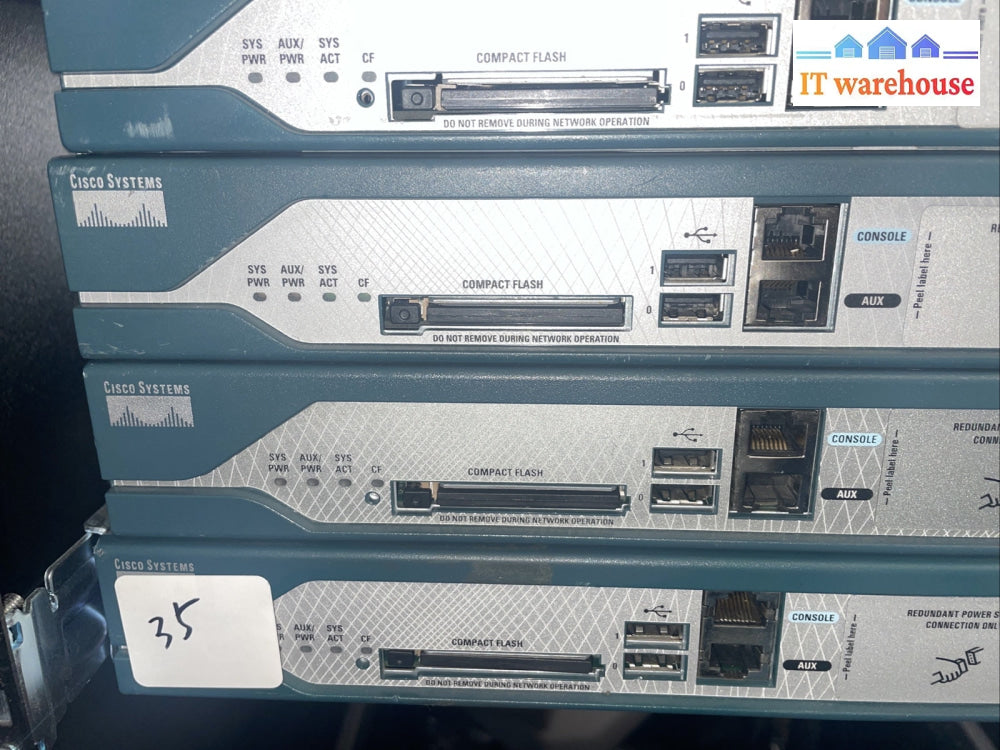 Lot of 4 Cisco 2800 2811 CISCO2811 2 Port Integrated Services Wired Router