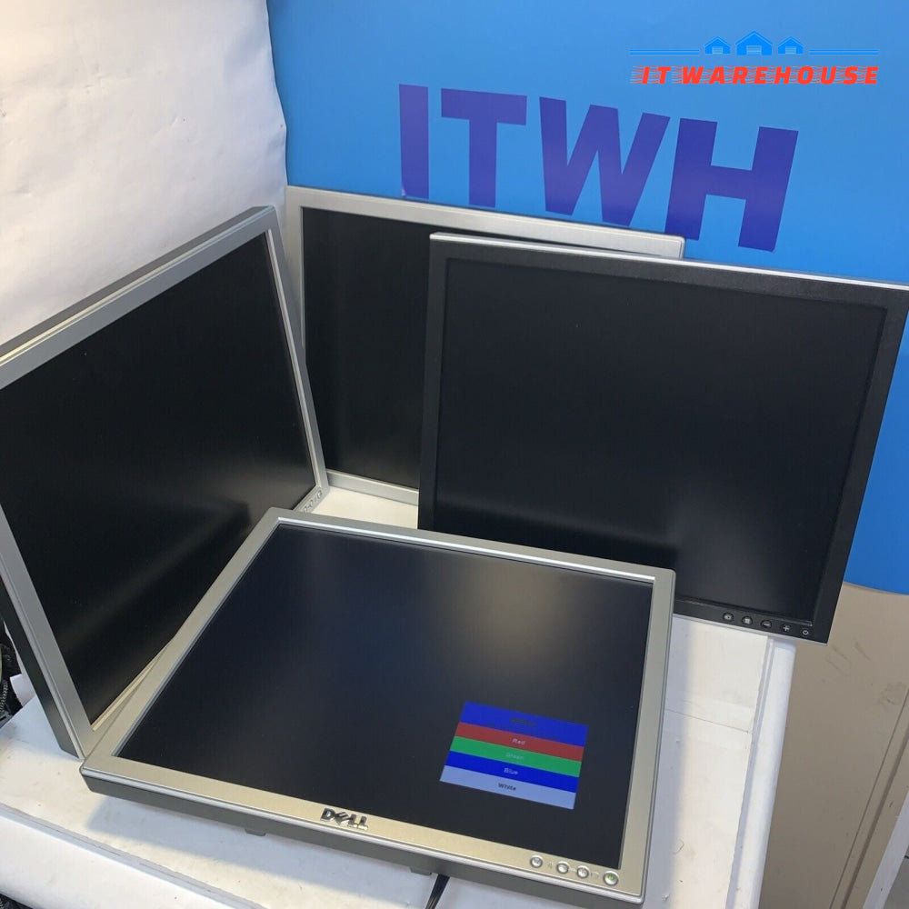 (Lot Of 4) Dell 17"  E177FPf  1280 x1024 LCD Monitor (No Stands)