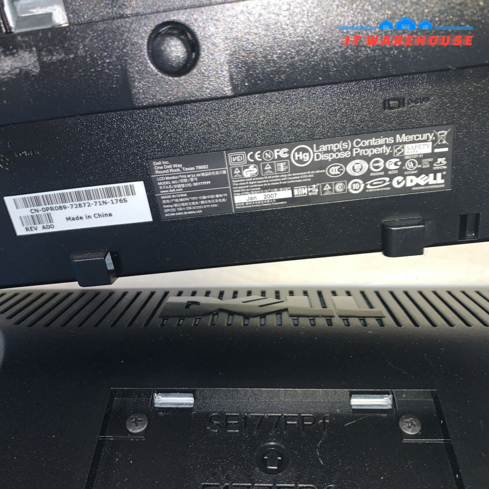 (Lot Of 4) Dell 17"  E177FPf  1280 x1024 LCD Monitor (No Stands)