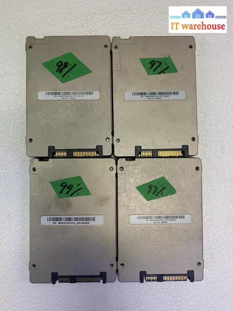 Lot of 4 HGST 2.5" 200GB SAS SSD MLC 12Gbps Solid Stat SAS Hard Drive (not SATA)
