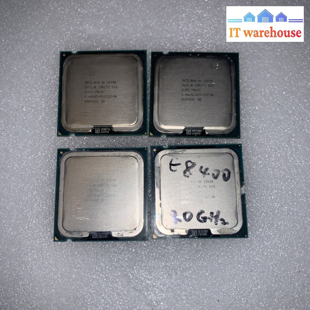 Lot of 4 Intel Core 2 Duo E8400 E8500 3.00GHz 6MB 1333MHz LGA775 CPU Processor