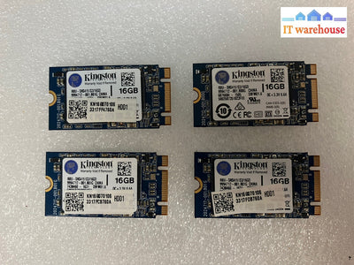 ~ (Lot of 4) Kingston 16GB M.2 SATA SSD Solid State Drive RBU-SNS4151S3/16GD