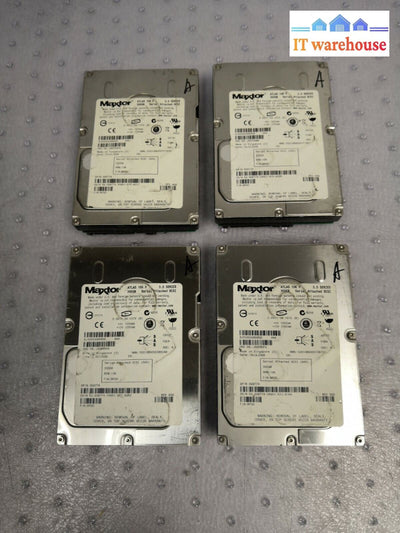 + Lot of 4 Maxtor Atlas 10K 300GB 10000RPM 3.5" SAS Server Hard Drive 0G8774 
