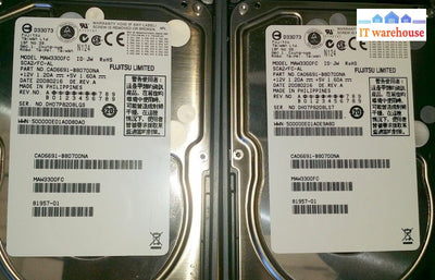 Lot of 4 NetApp DS14MK2 300GB 10K FC HD CA06691 81957-01 MK4 MAW3300FC @@@