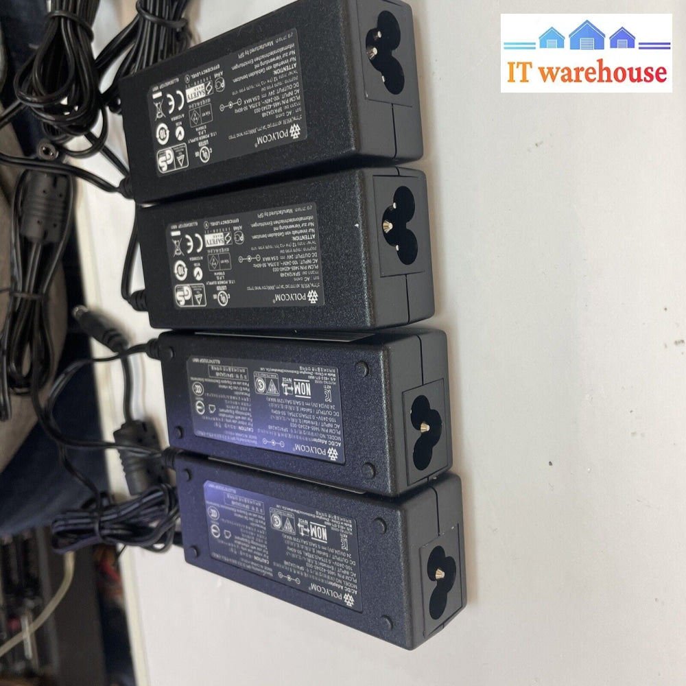 Lot Of 4 Polycom CX500/CX600 Power Supply 24V 0.5A SPA12A24B-PLY 1465-42340-003