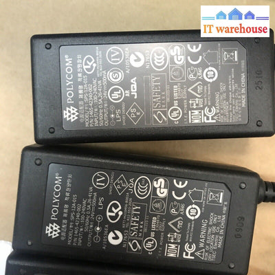 LOT OF 4 POLYCOM SPS-12A-015 IP PHONE POWER SUPPLIES 24VDC 0.5A 1465-42340-002