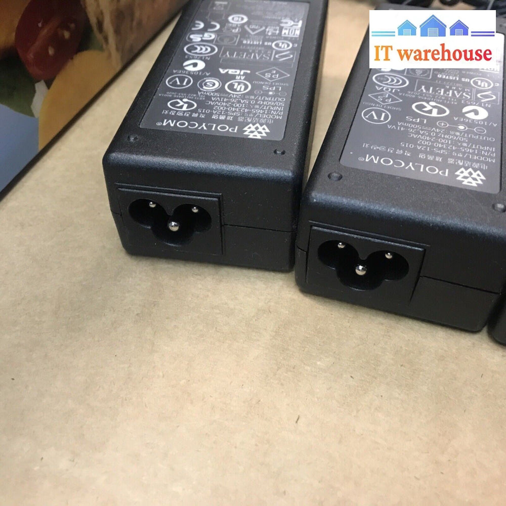 LOT OF 4 POLYCOM SPS-12A-015 IP PHONE POWER SUPPLIES 24VDC 0.5A 1465-42340-002