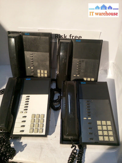 - Lot Of 4 Rolm Rp312 Black Business Telephone @@@