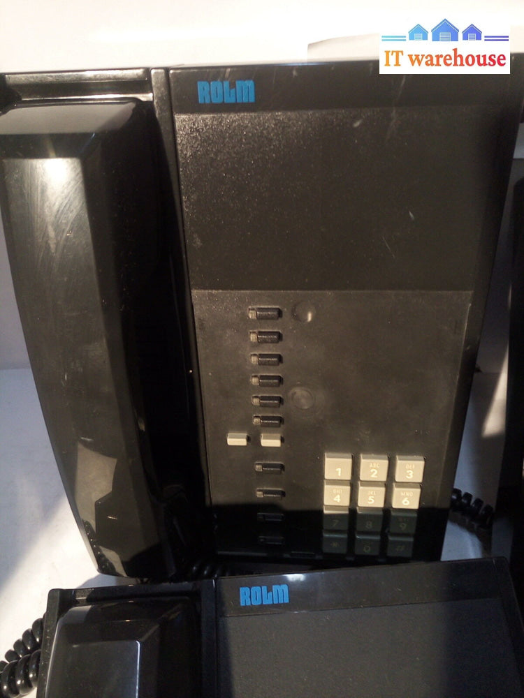 - Lot Of 4 Rolm Rp312 Black Business Telephone @@@