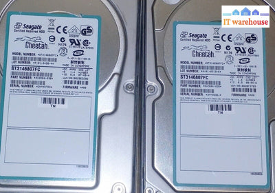 Lot of 4 Seagate 146GB 10K 9V2004-038 FW: NA08 ST3146807FC w/ Tray 108-00057 @@@