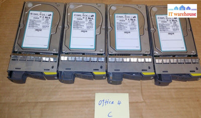 Lot of 4 Seagate 146GB 10K 9V2004-038 FW: NA08 ST3146807FC w/ Tray 108-00057 @@@