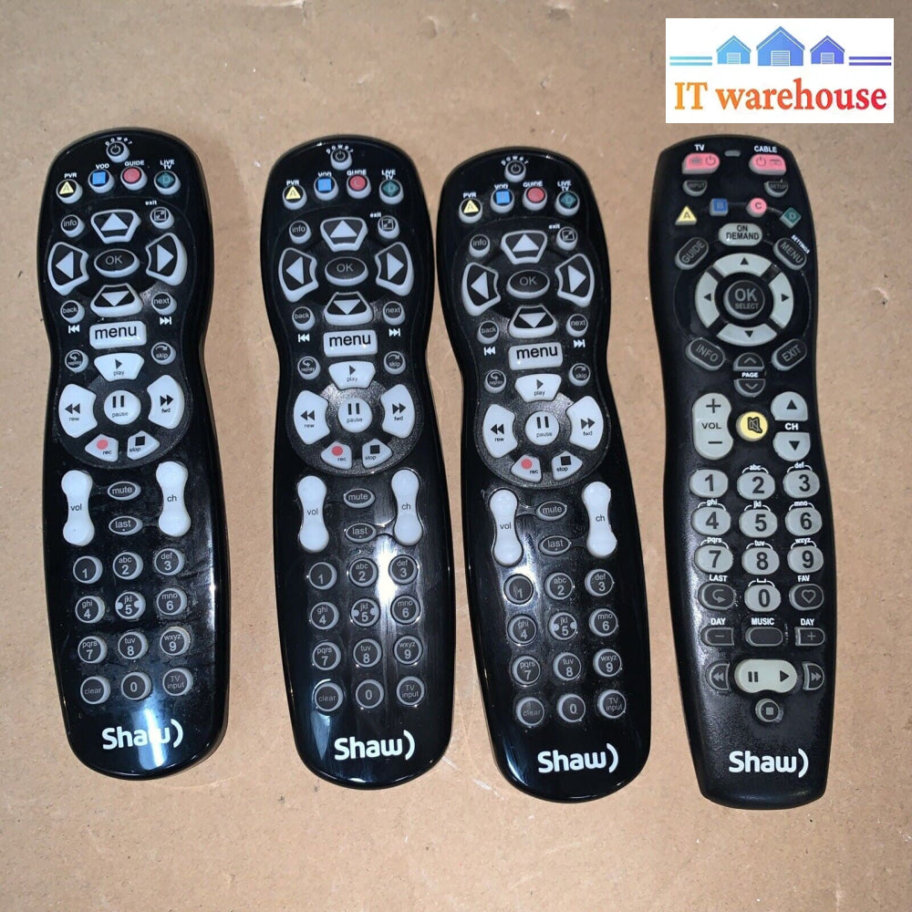 Lot of 4 Shaw Cable TV PVR DVR Remote Control