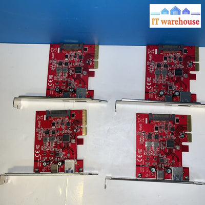 Lot Of 4 Startech Pexusb311Ac3 2-Port 10Gbps Usb-A & Usb-C Pcie Card Adapter