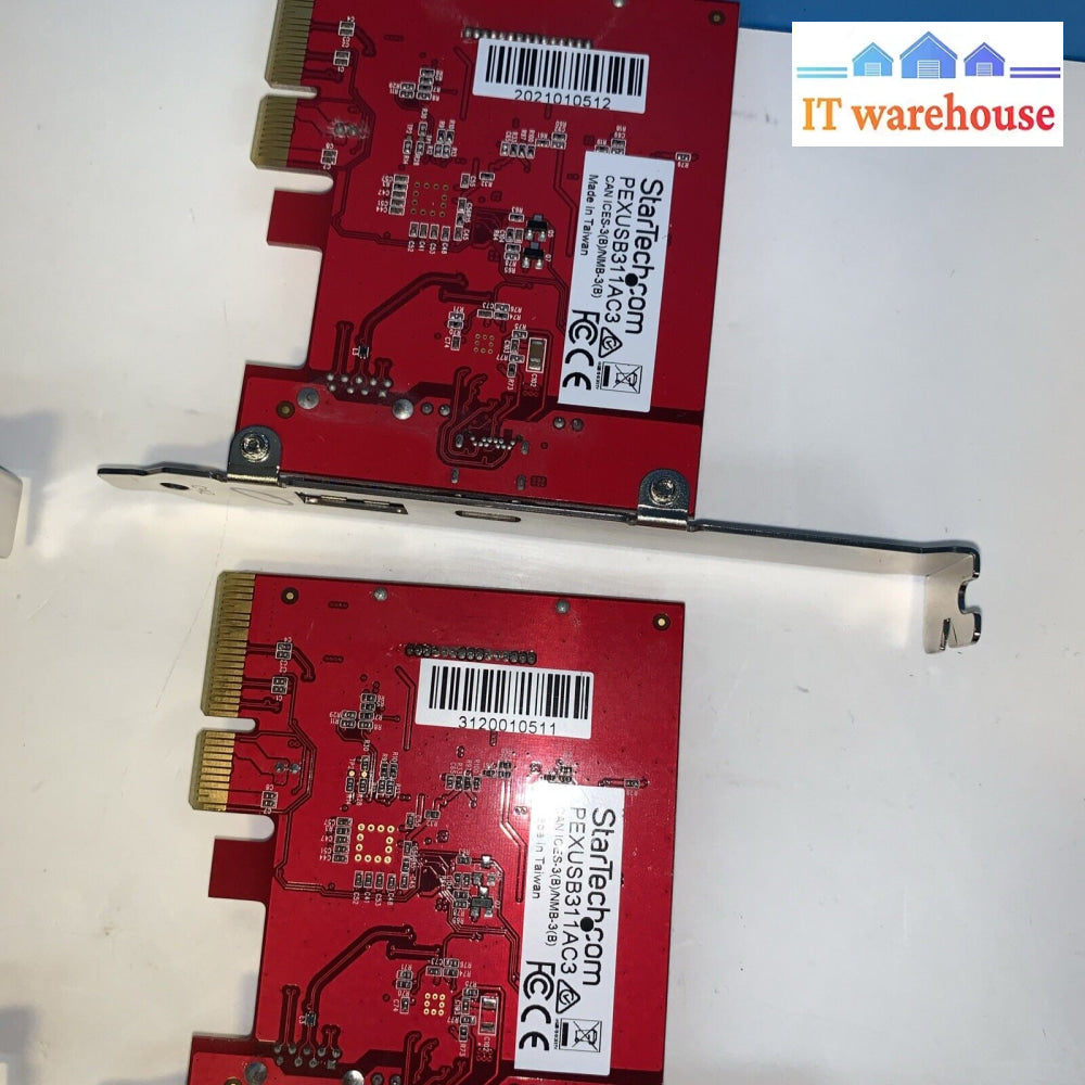 Lot Of 4 Startech Pexusb311Ac3 2-Port 10Gbps Usb-A & Usb-C Pcie Card Adapter