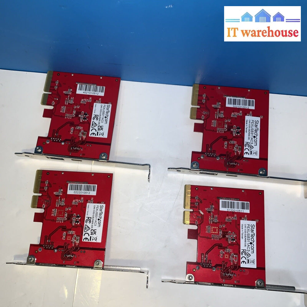Lot Of 4 Startech Pexusb311Ac3 2-Port 10Gbps Usb-A & Usb-C Pcie Card Adapter