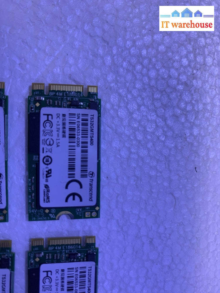 Lot of 4 Transcend TS32GMSA400 32GB mSATA SSD Drives