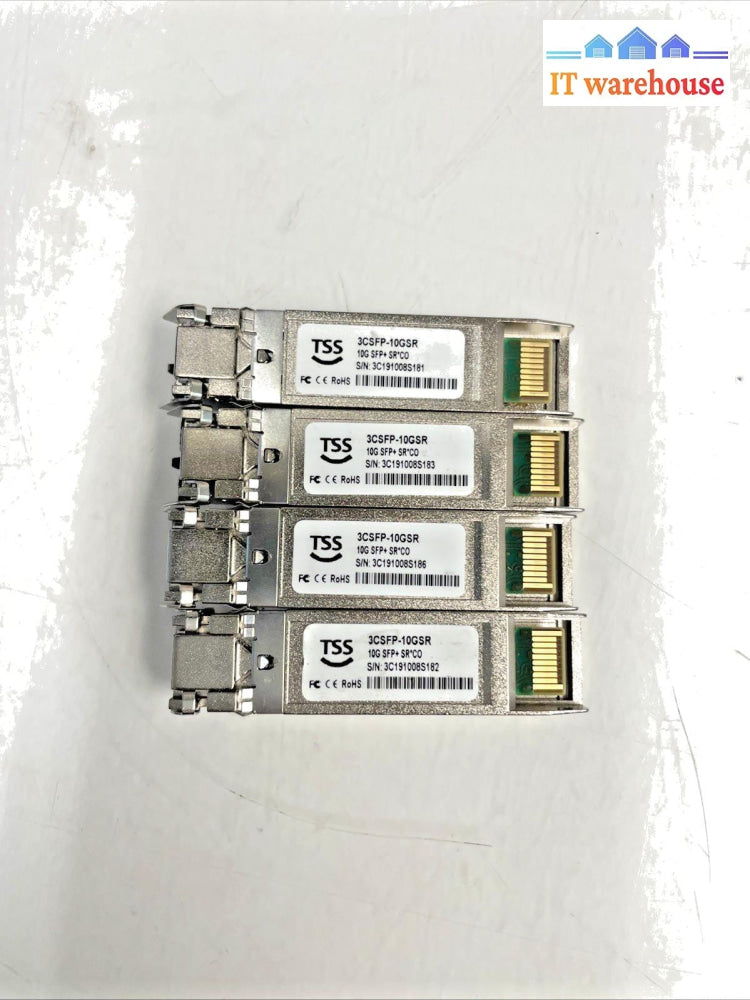 Lot of 4  TSS 3csfp-10gsr  Fiber Transceiver  +