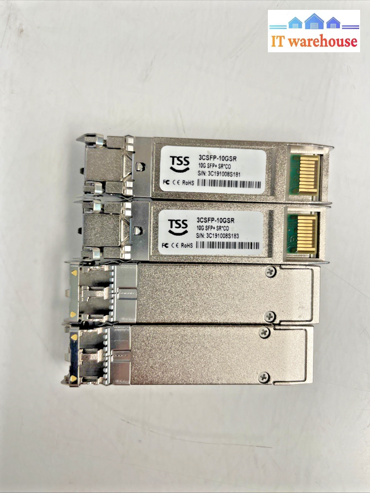 Lot of 4  TSS 3csfp-10gsr  Fiber Transceiver  +