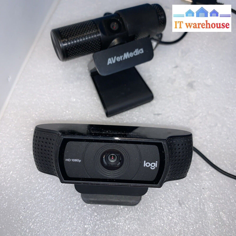 Lot of 4 USB webcam, 2x Logitech Logi and other brands