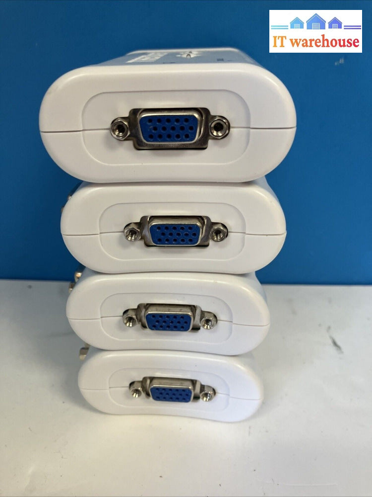 (Lot of 4x) TRENDnet 2-Port USB KVM Switch TK-209K ~