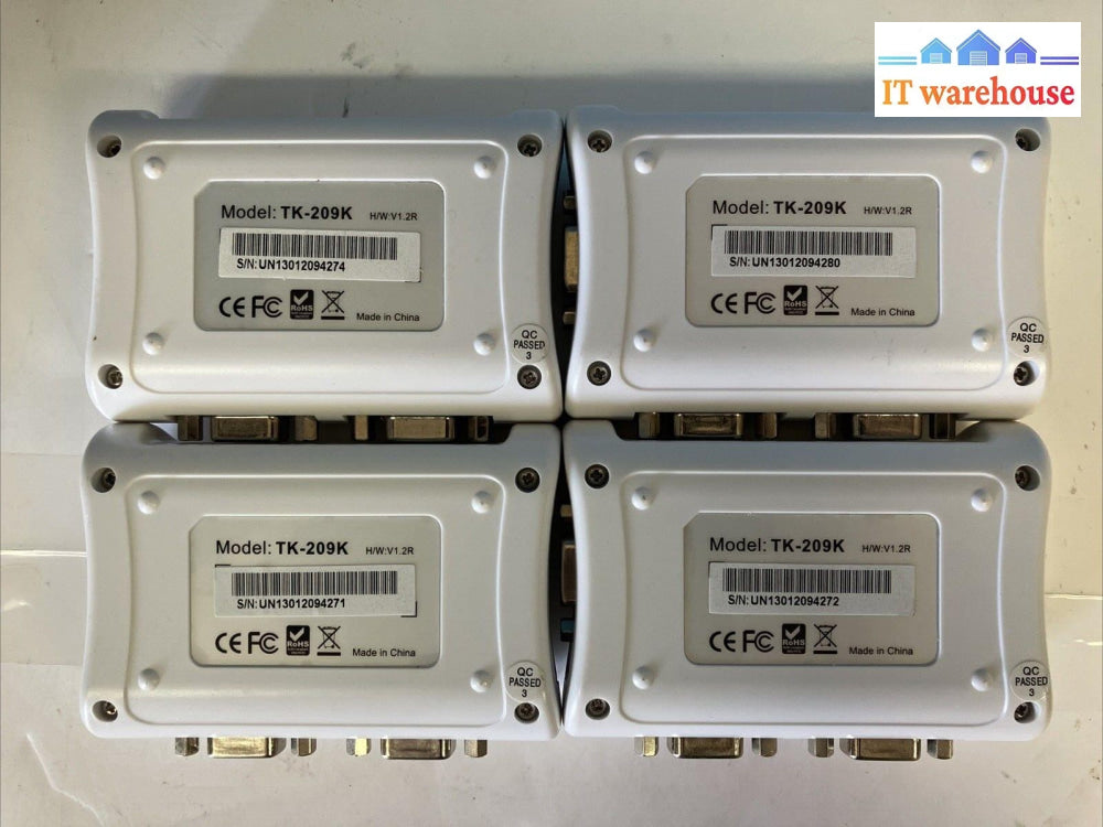 (Lot of 4x) TRENDnet 2-Port USB KVM Switch TK-209K ~