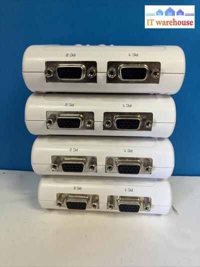 (Lot of 4x) TRENDnet 2-Port USB KVM Switch TK-209K ~
