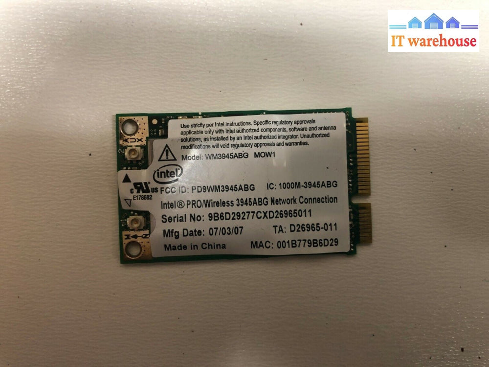 *Lot Of 5 3945ABG Mini PCI-E Wireless WIFI Card 54M 802.11A/B/G MOW1 