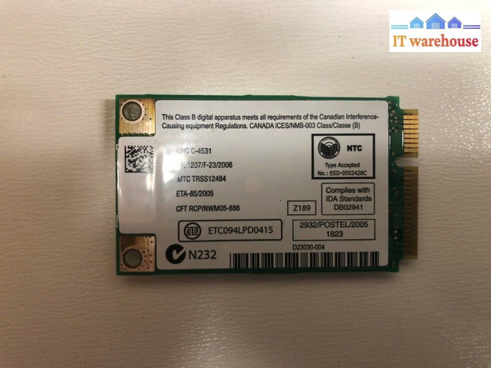 *Lot Of 5 3945ABG Mini PCI-E Wireless WIFI Card 54M 802.11A/B/G MOW1 
