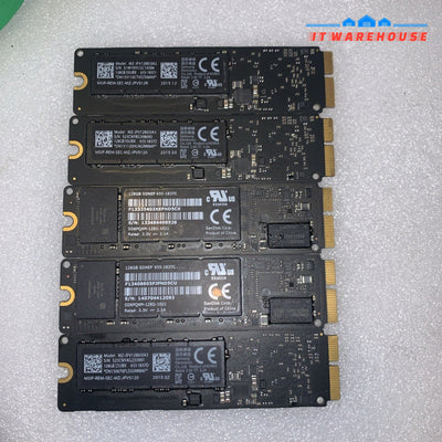 Lot of 5 Apple 128GB PCIe SSD MacBook Pro/Air Samsung + SanDisk AHCI