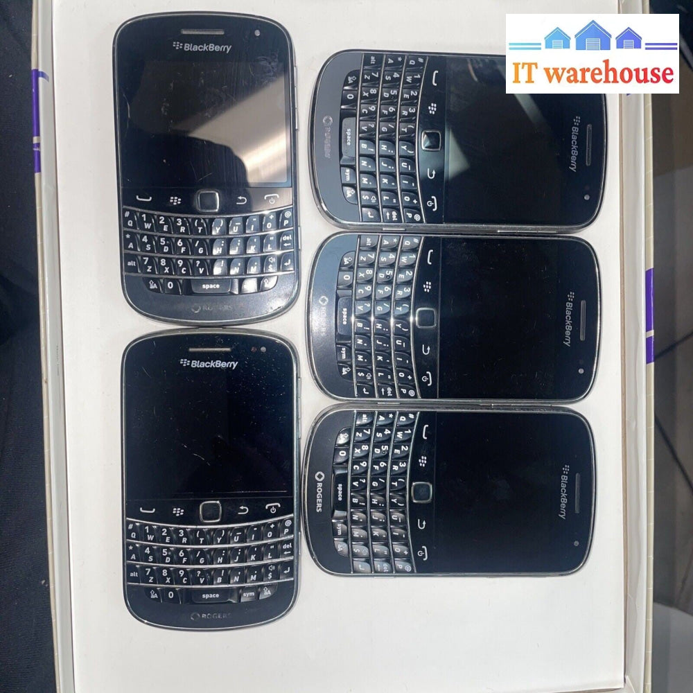 Lot of 5 BLACKBERRY BOLD 9900 8GB cell phone ( carrier: Rogers)