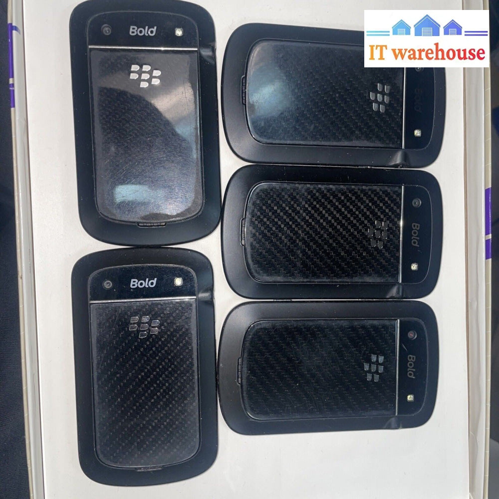 Lot of 5 BLACKBERRY BOLD 9900 8GB cell phone ( carrier: Rogers)