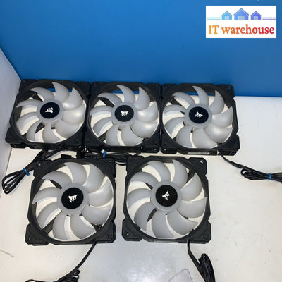 Lot Of 5 Corsair Sp120 Rgb Led High Static Pressure Pc Case Fans Co-9050059-Ww