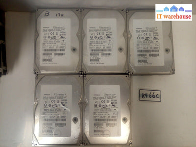 - Lot of 5 Hitachi Ultrastar 147GB 15000RPM SAS HDD  HUS153014VLS300  45K0608 @@