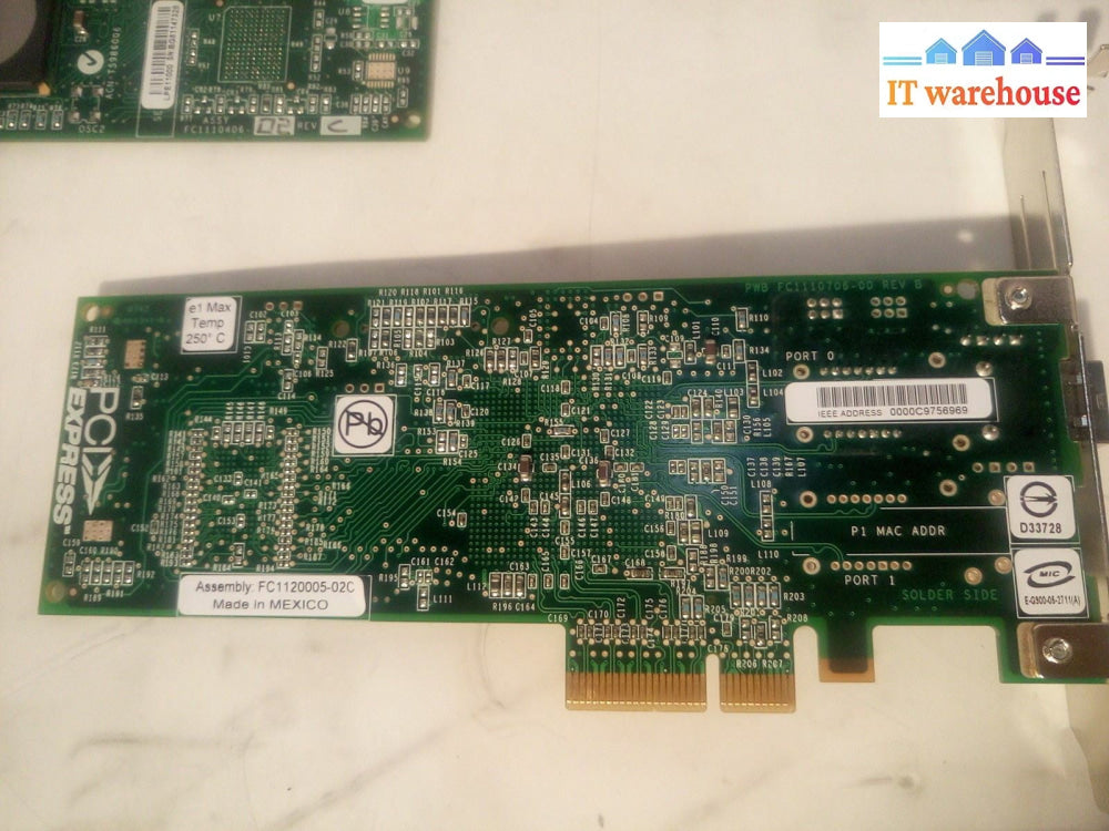- LOT OF 5 IBM  Single-Port 4Gbps Fibre Channel PCIe Adapter 10N7249 FTLF8524 @@