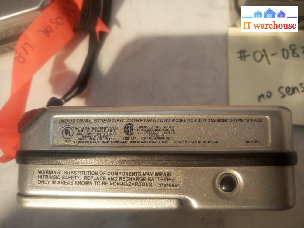 -  LOT OF 5 Industrial Scientific Model ITX 1810-4307 Multi-Gas Monitor(AS IS)