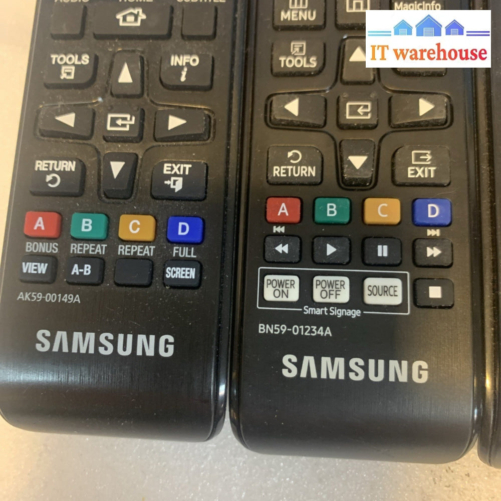 Lot of 5 Samsung TV Remote Controls BN59-01315J /-01180A /-01234A / AK59-00149A