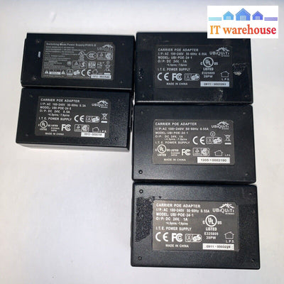 Lot of (5) Ubiquiti Networks PoE Injectors UBI-POE-24 / GP-A240-050