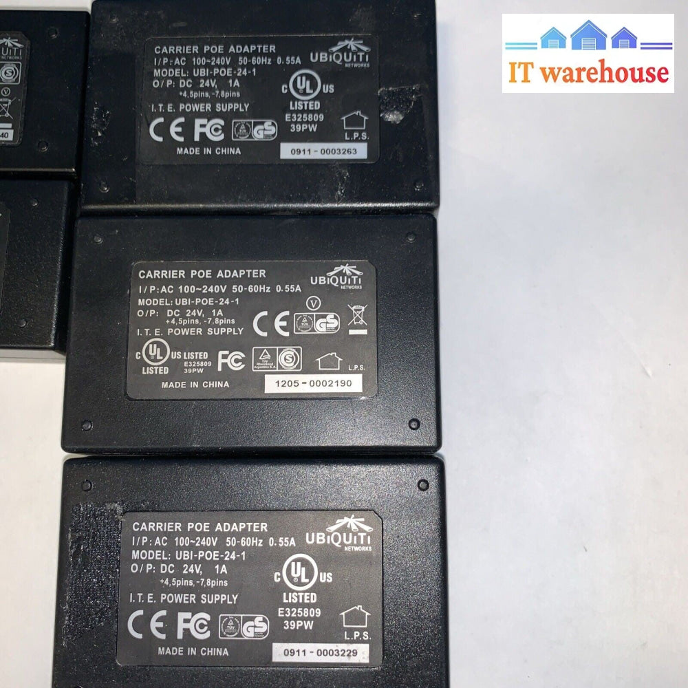 Lot of (5) Ubiquiti Networks PoE Injectors UBI-POE-24 / GP-A240-050