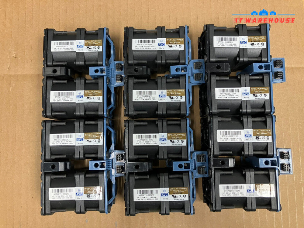 ~ (Lot of 6) HP 532149-001 Proliant DL360 G6 G7 System Cooling Dual Fan Module