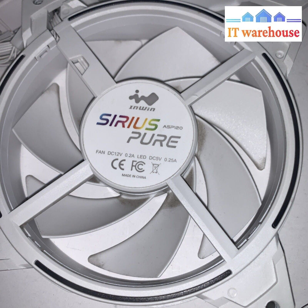 Lot of 6 IN WIN Sirius Pure ASP120 - Case fan - 120 mm - white