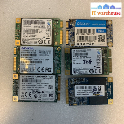 Lot of 6 mSATA SSD – 60GB + 32GB + 24GB Industrial Embedded Drives