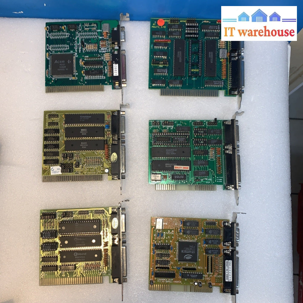 Lot of 6 Multi-I/O ISA Expansion Cards