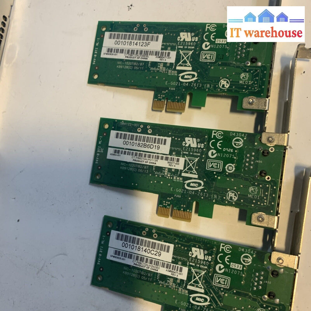 Lot Of 6 PCIE Network Card RJ45 10/100/1000