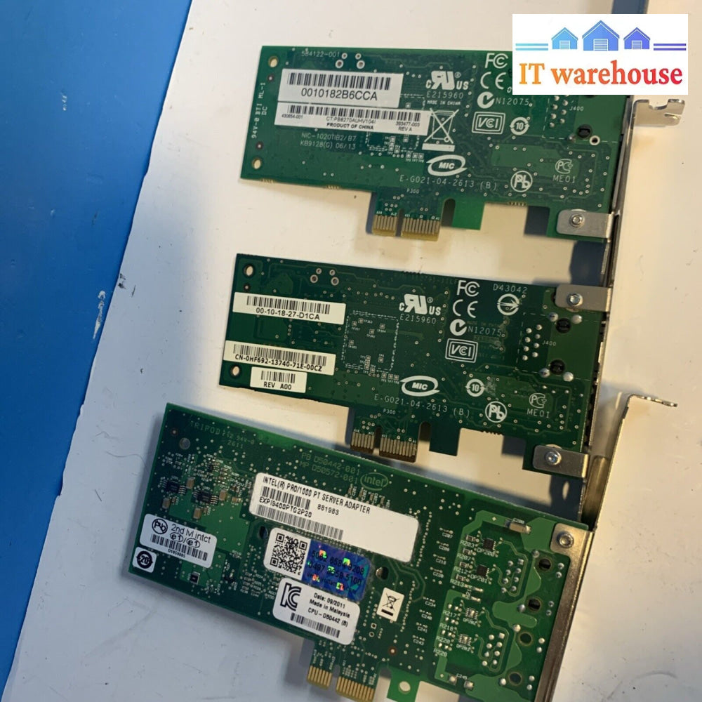 Lot Of 6 PCIE Network Card RJ45 10/100/1000