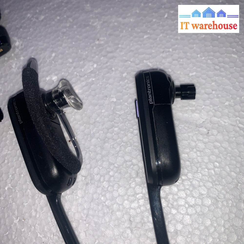 Lot of 6 Plantronics Bluetooth Headsets– missing Ear Hooks – untested