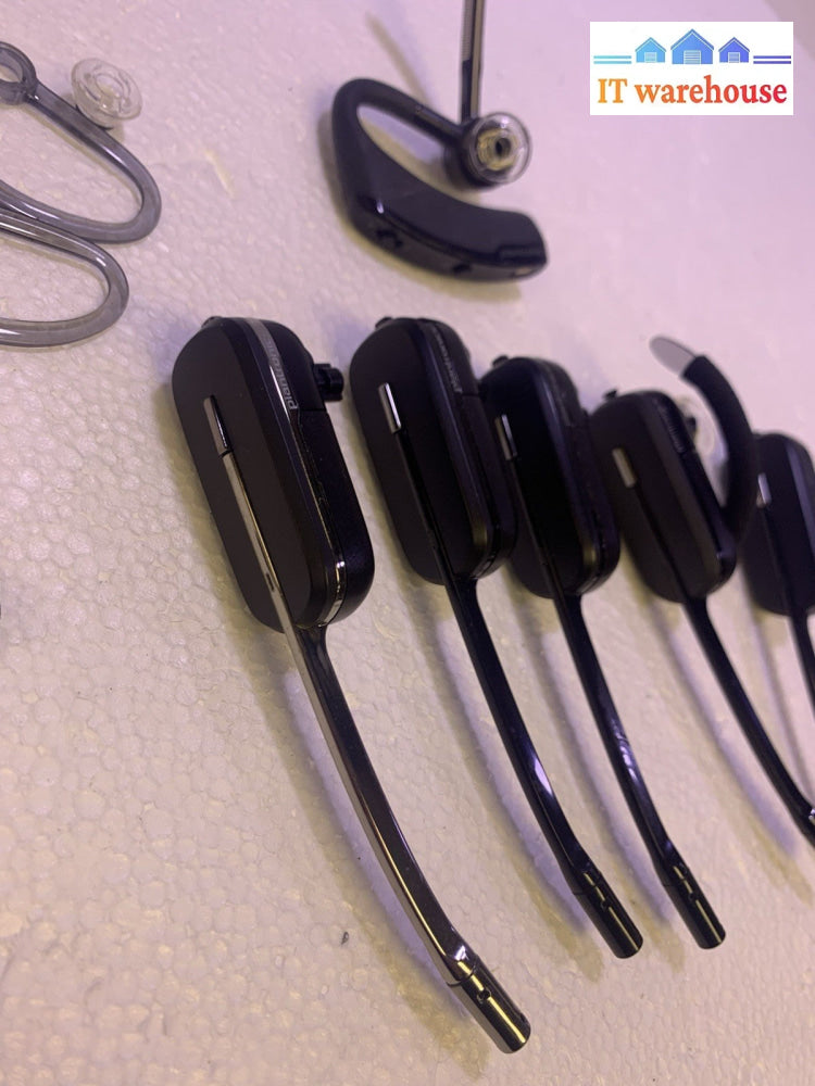 Lot of 6 Plantronics Bluetooth Headsets– missing Ear Hooks – untested