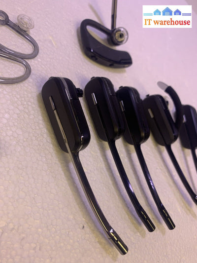 Lot of 6 Plantronics Bluetooth Headsets– missing Ear Hooks – untested