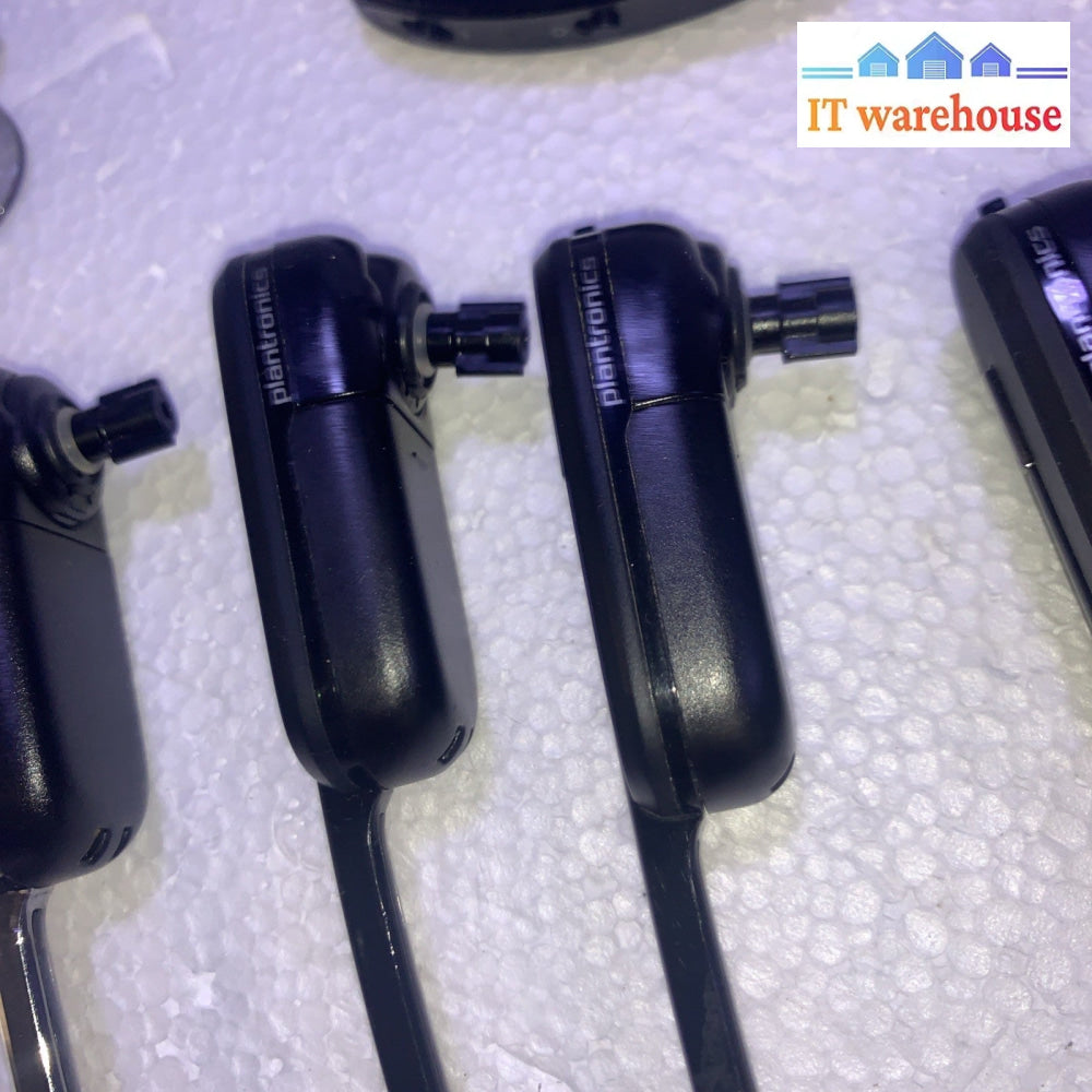 Lot of 6 Plantronics Bluetooth Headsets– missing Ear Hooks – untested