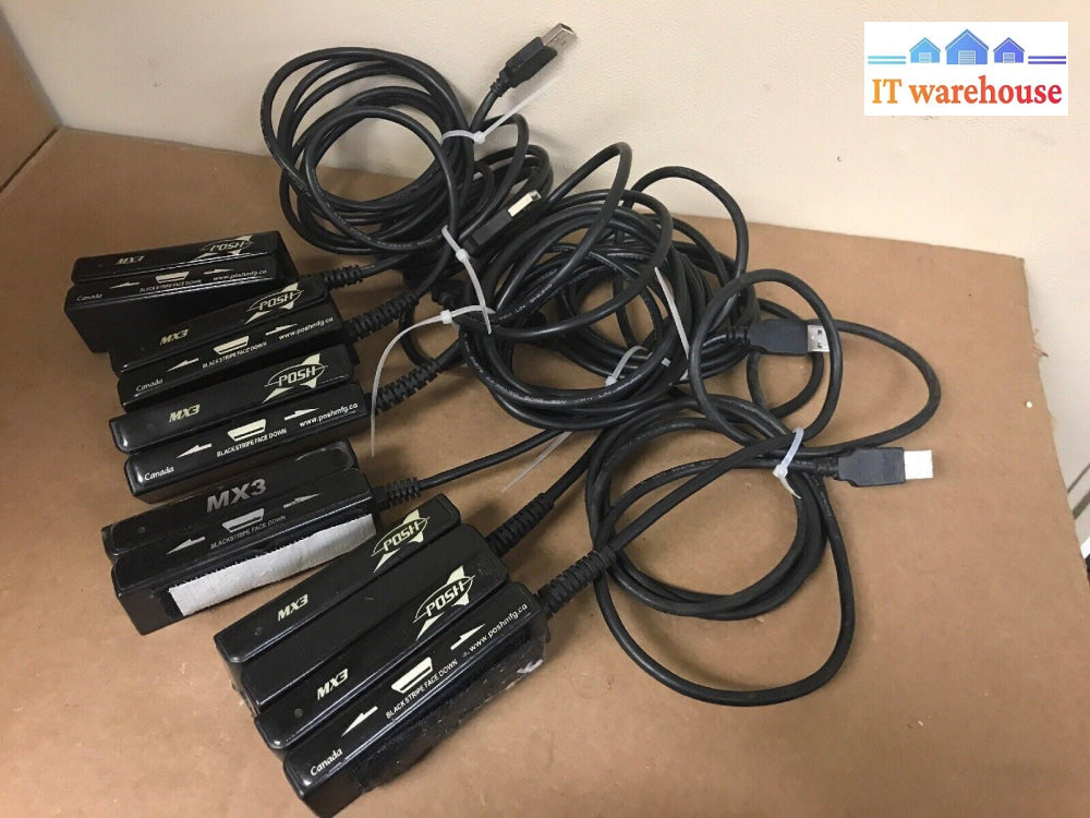 Lot of 6 Posh MX3 Stripe Card Reader  USB