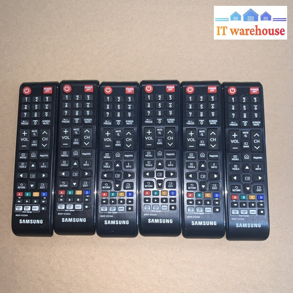 Lot of 6 SAMSUNG BN59-01234A Genuine Remote Control | For Samsung Signage Player